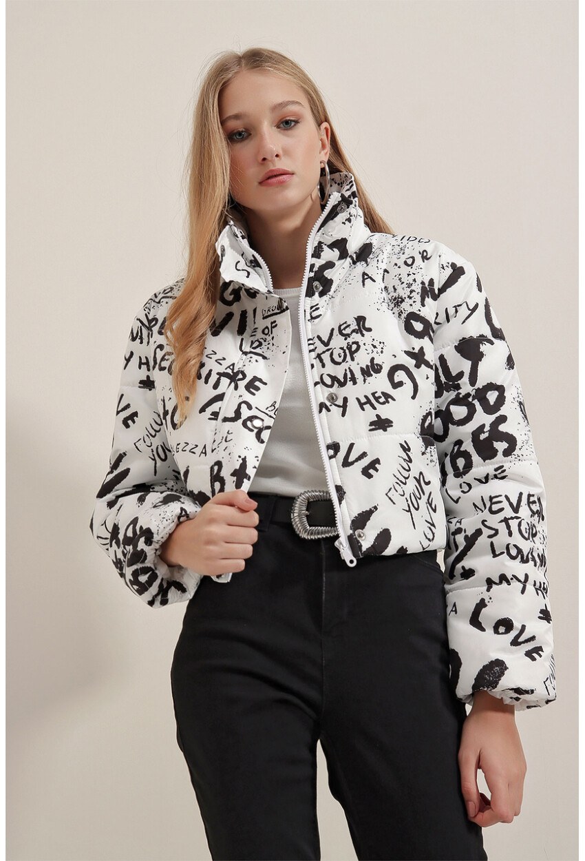 5136 Crop Şişme Mont