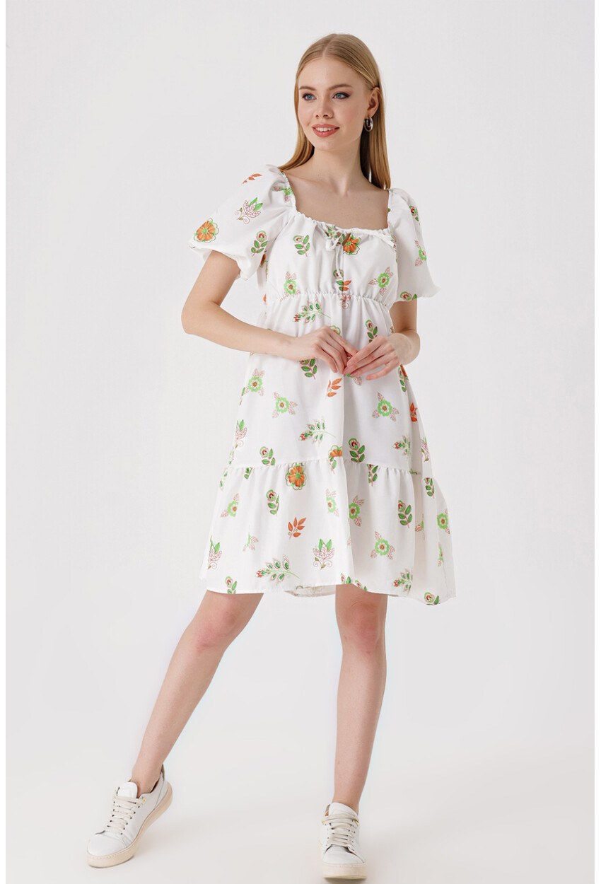 2351 Kloş Poplin Elbise
