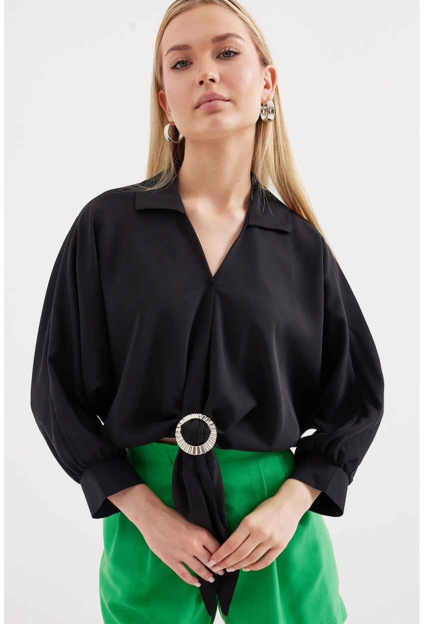 905 Oversize Dökümlü Bluz