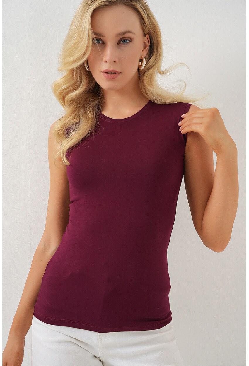 Kadın Kolsuz Body 4347