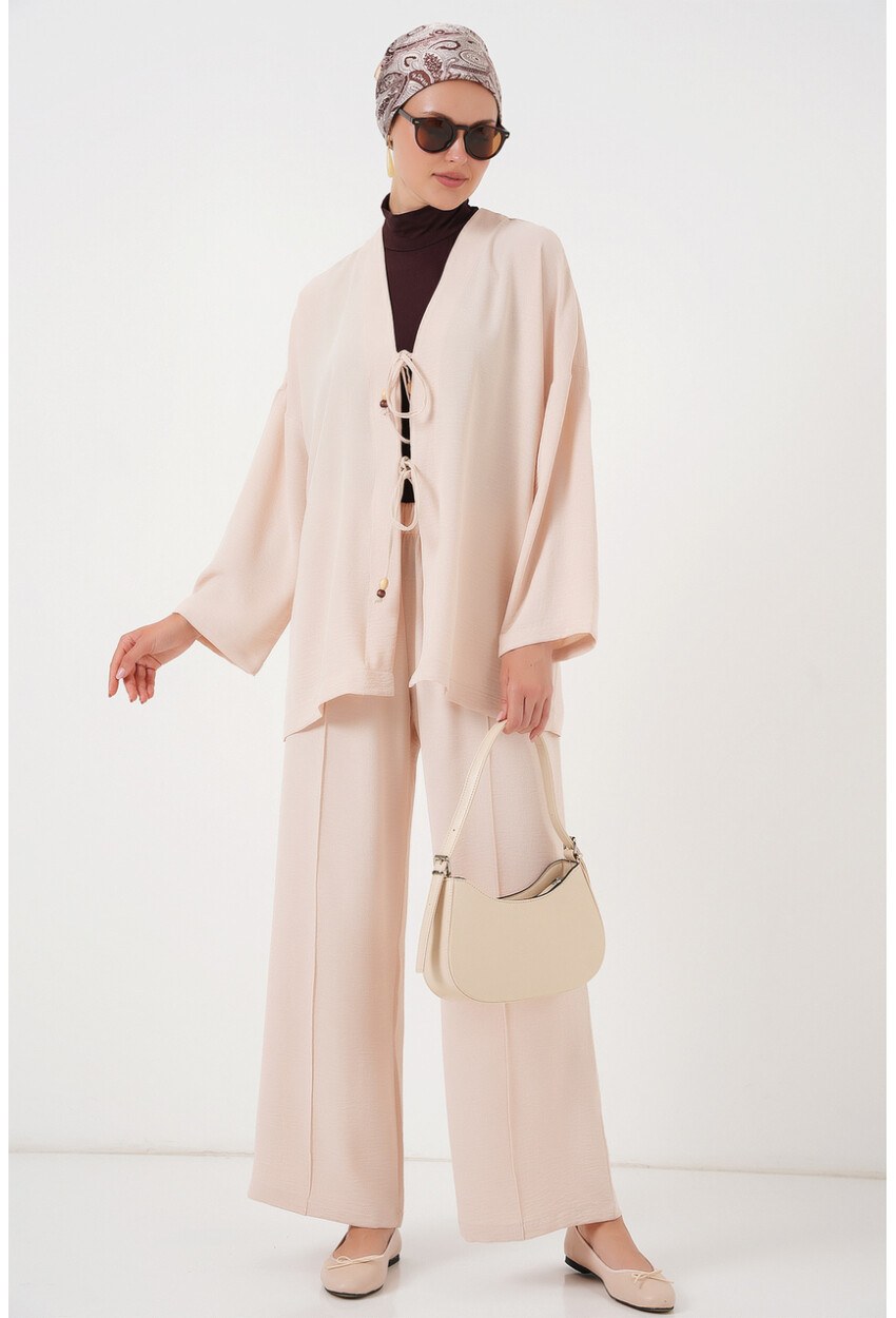 Kadın Ayrobin Kimono Pantolon İkili Takım 6739