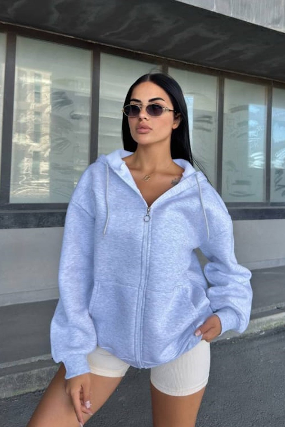 Fermarlı 3iplik Şardonlu Sweat