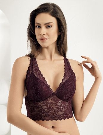 Şahinler Kaplı Bralet Sütyen Mürdüm MB13100-U