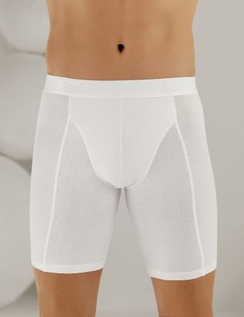 Şahinler Likralı Uzun Boxer Beyaz ME114