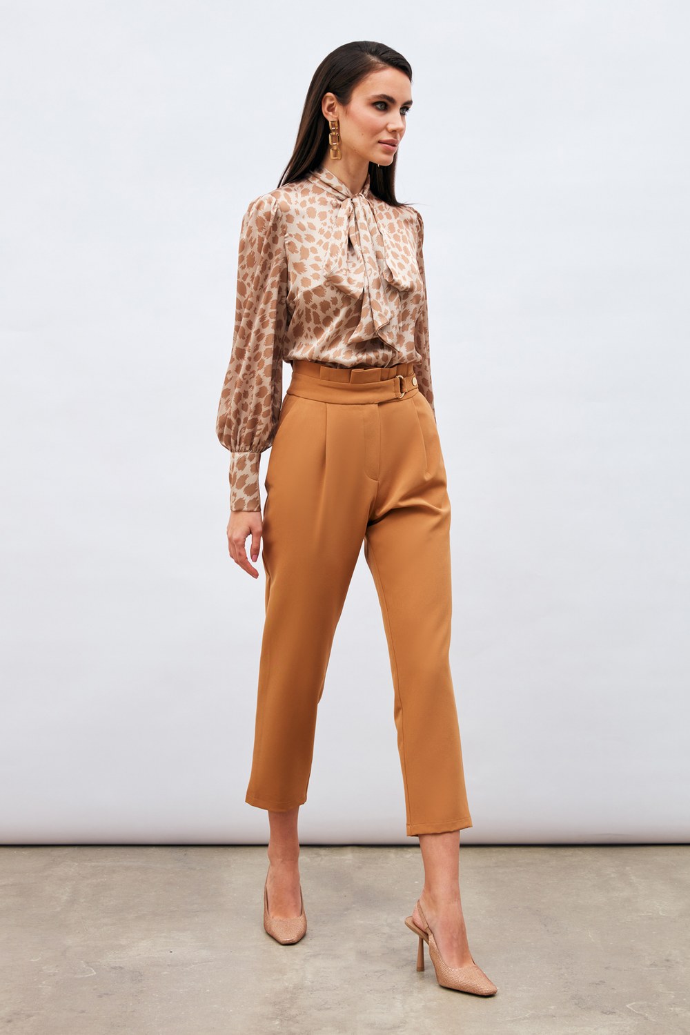 Toka Detaylı Pantolon - Camel