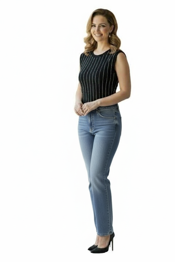 Straight Fit Kadın Kot Pantolon