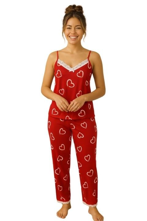 Milan Kadın İp Askılı Pijama Takımı