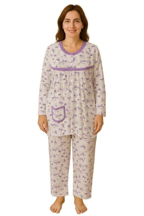 Anne İki Düğmeli Pijama Takımı