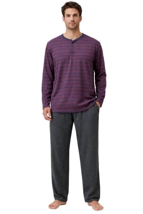 Selanik Erkek Pijama Takımı - Bordo