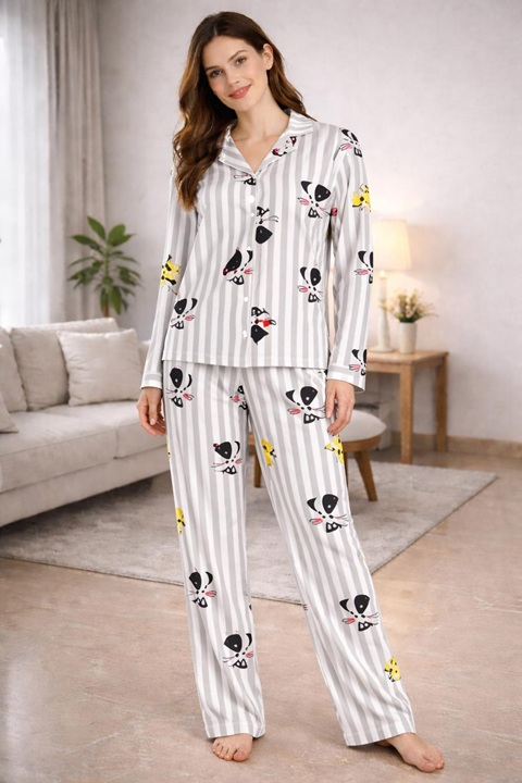 Kadın Milan Likralı Pijama Takımı-