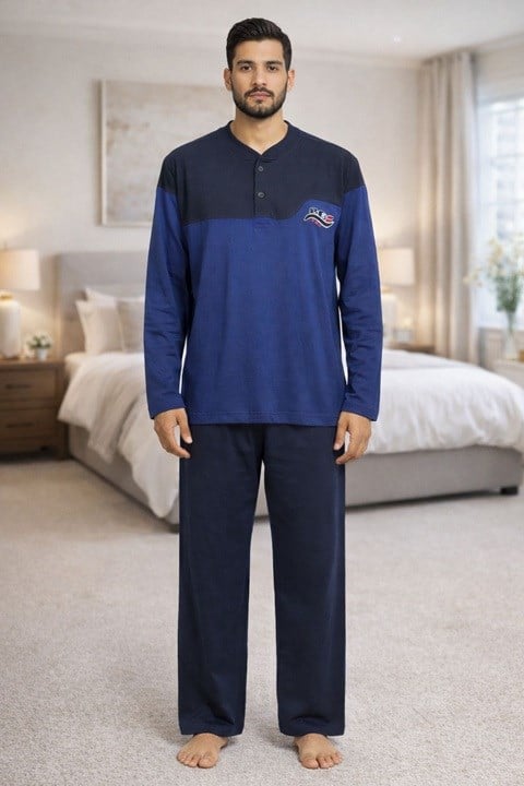 Erkek Süprem Uzun Kol Pijama Takımı - Hfz