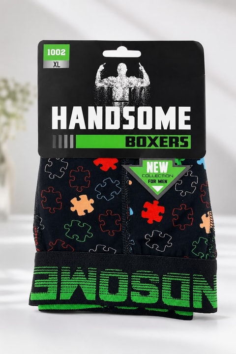 Desenli Erkek Boxer