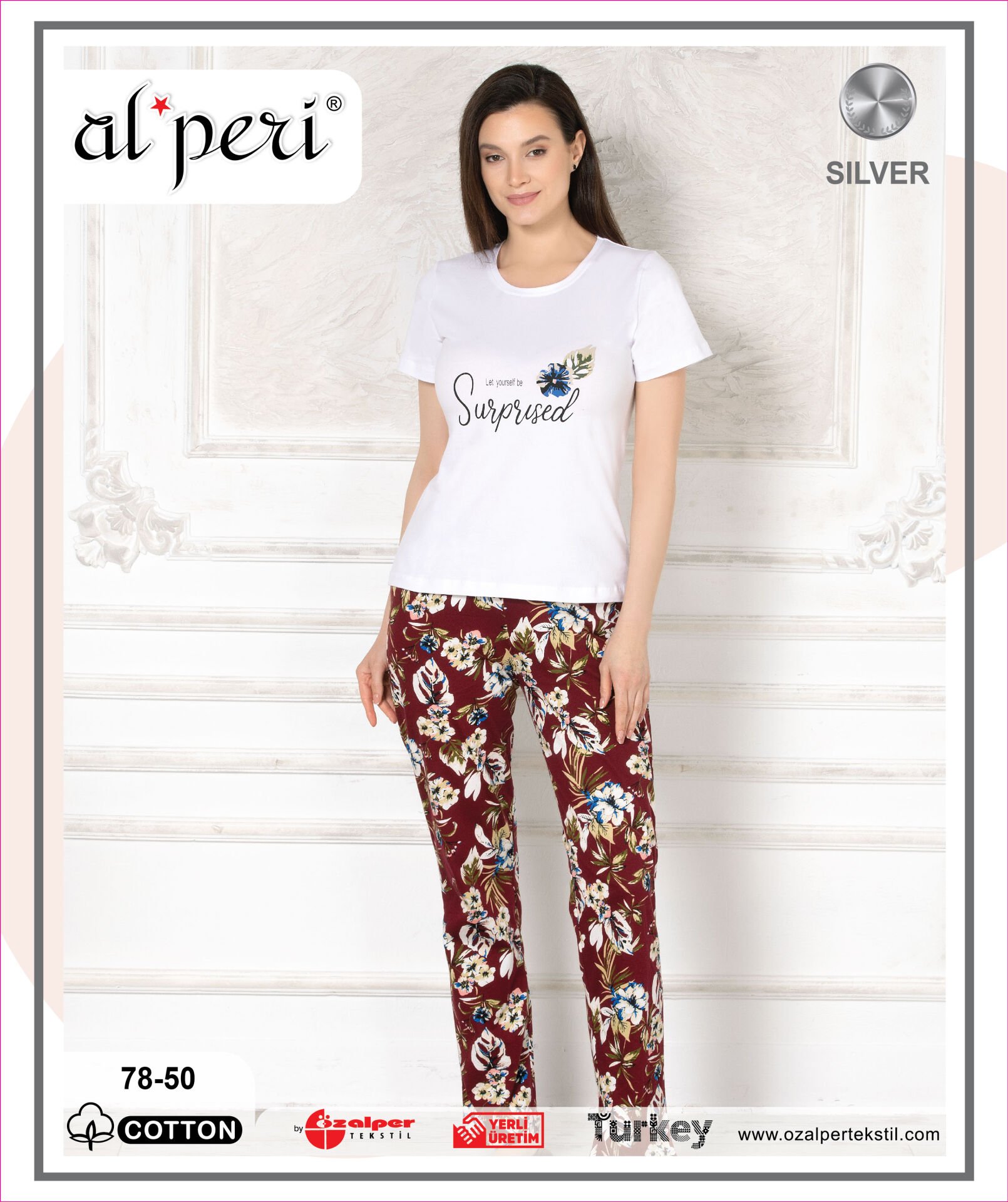 Alperi 78-50 (m-L-Xl-Xxl) Bayan Kısa Kollu Pijama Takım 4'lü