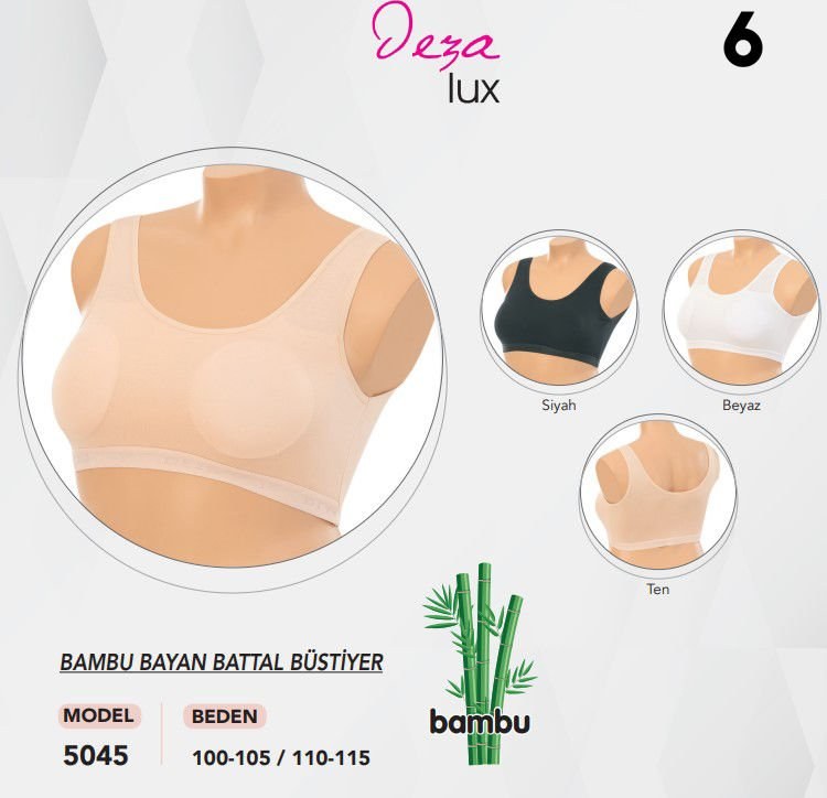 Dondeza 5045 Battal Bayan Bambu Bustiyer 6'lı