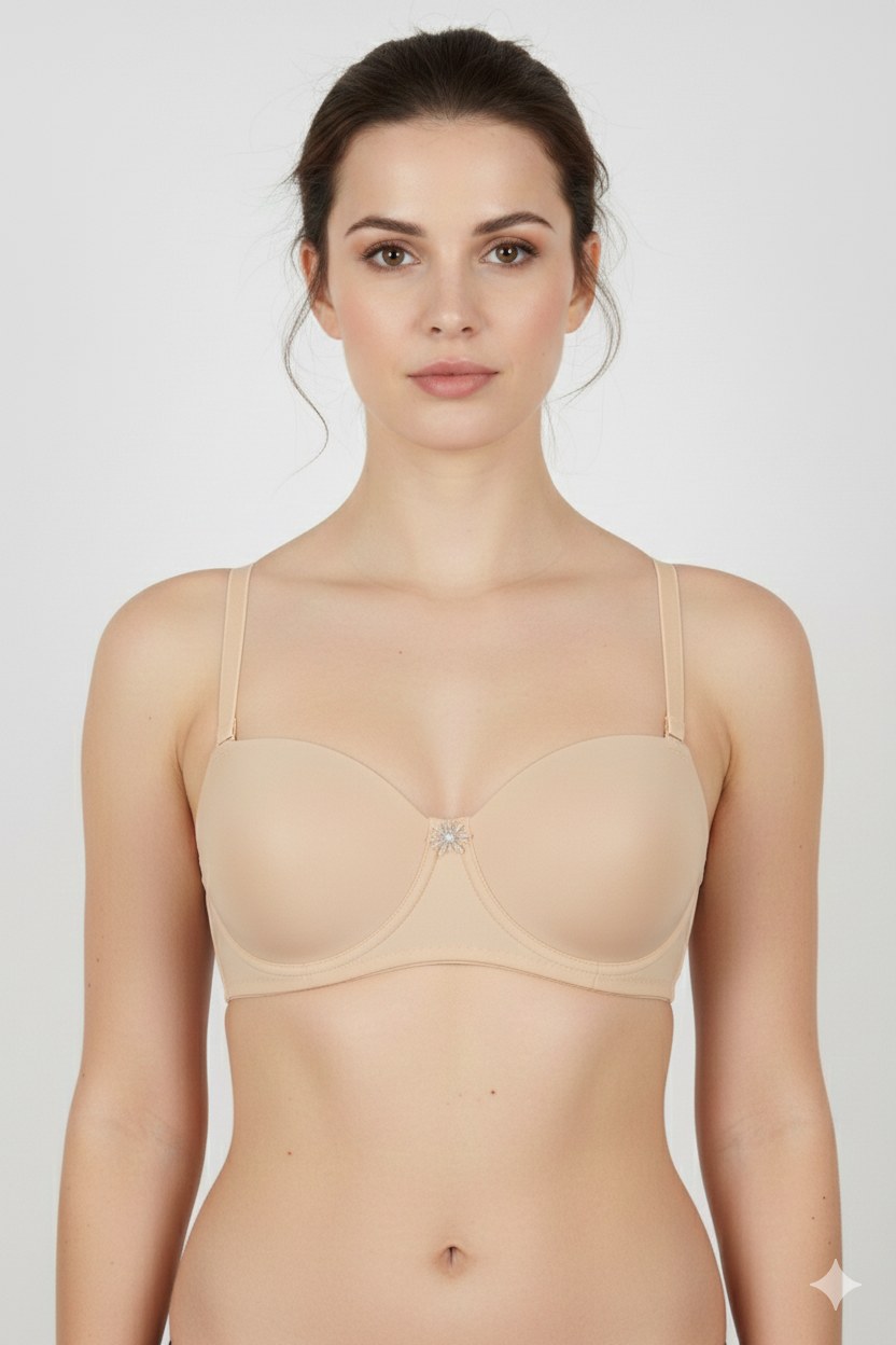 Ebru 1156 Balenli Destekli Silikonlu Straplez Bayan Sütyen 6'lı
