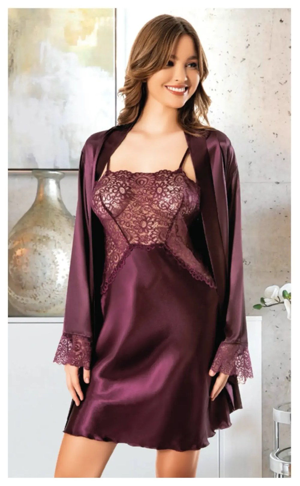 Miss Laris 5060 (m-L-Xl) Bayan İkili Saten Takım