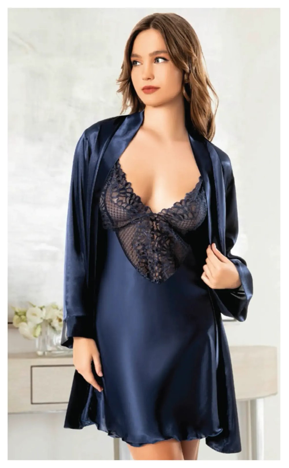 Miss Laris 5062 (m-L-Xl) Bayan İkili Saten Takım