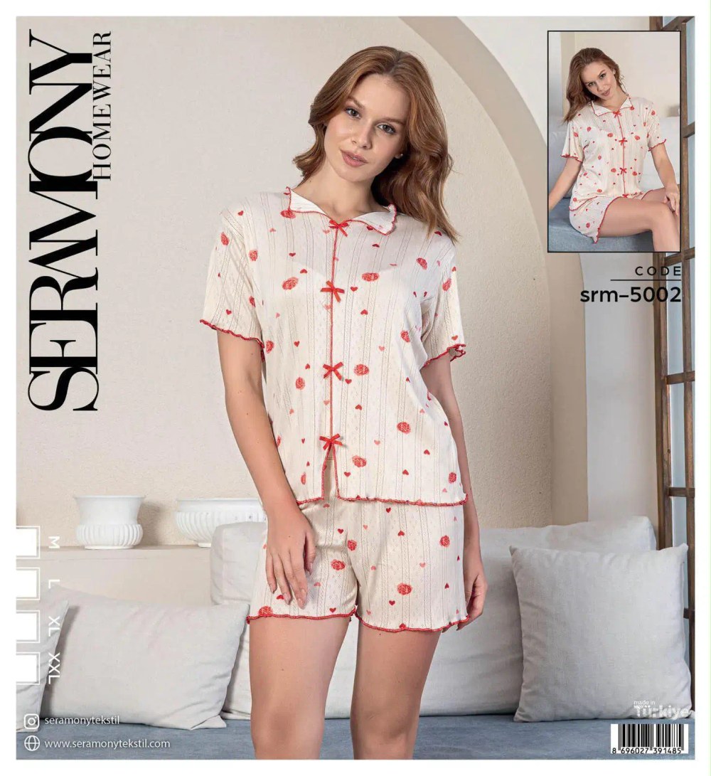 Seramony 5002 (s-M-L-Xl) Bayan Ultra Soft Milan Şortlu Takım 4'lü