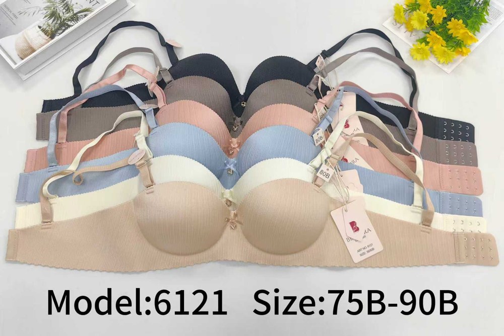Umt 6121 (75-80-85-90) Ayarlanabilir Askı Lazer Kesim Bayan Sütyen 6'lı