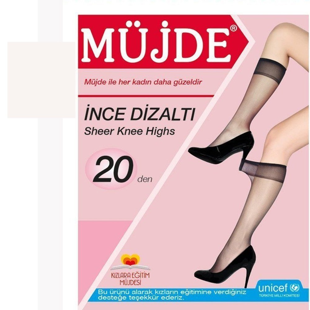 Müjde 20 Den İnce Dizaltı Çorap 24'lü