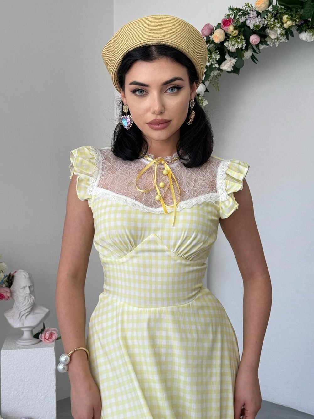 Fefs Midi Elbise ETK-00974-sari