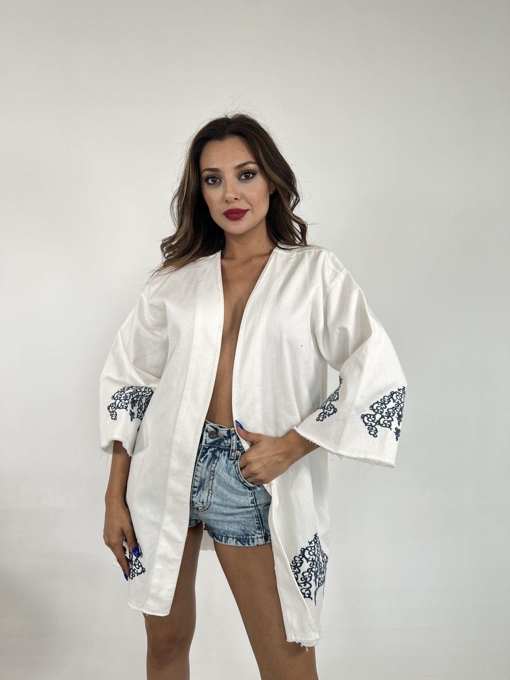 6209 Kimono-Beyaz