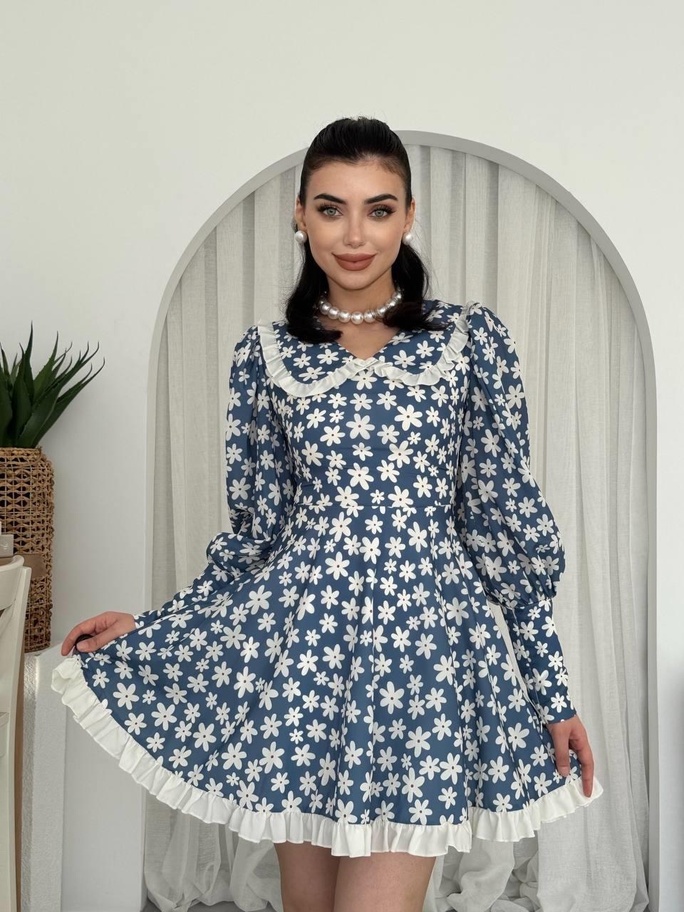 Vero Bebe Yaka Elbise ETK-00582-desenli