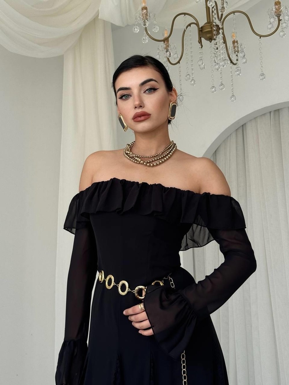Ester Straplez Elbise ETK-00756-siyah