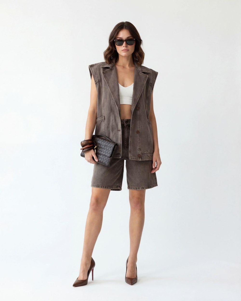 7630 Kot Şort-Brown