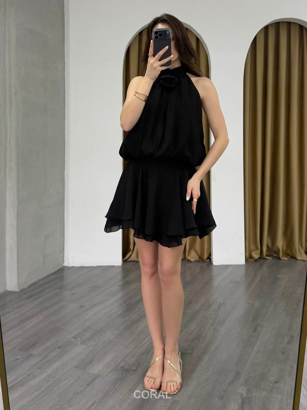 041182 Beli Nervürlü Mini Etek