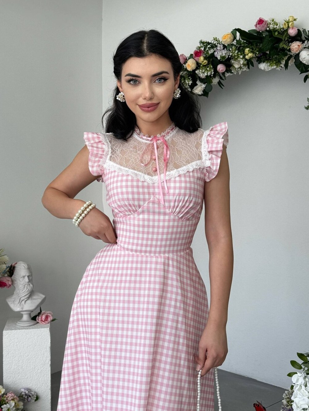 Fefs Midi Elbise ETK-00974-pembe