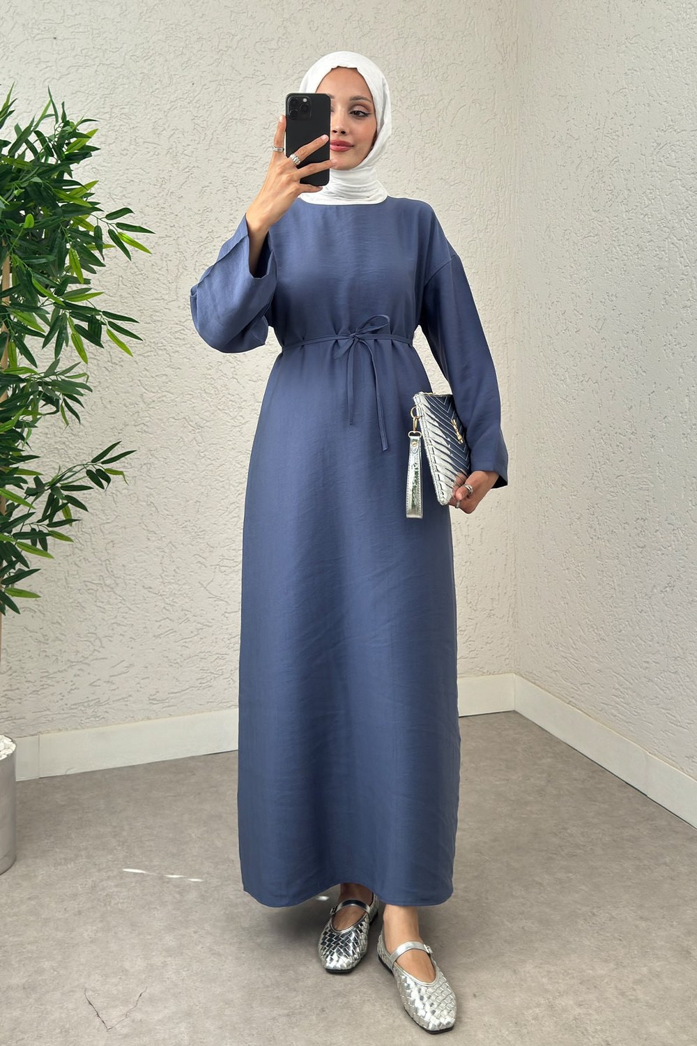Sultan Basic Elbise 0001 - İndigo