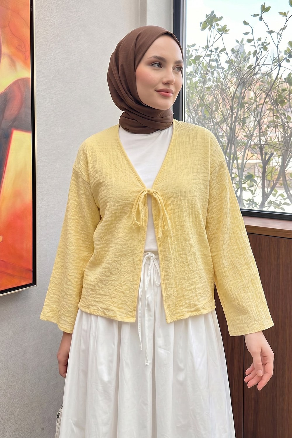 Bürümcük Kimono 2360 - Sarı