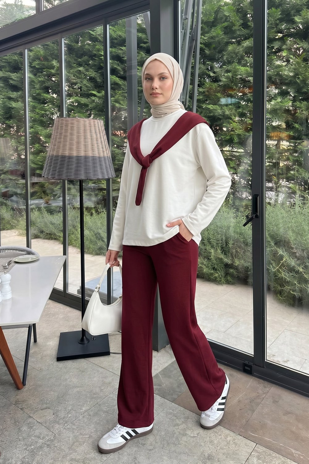 Drape Duo Takım 263006 - Bordo