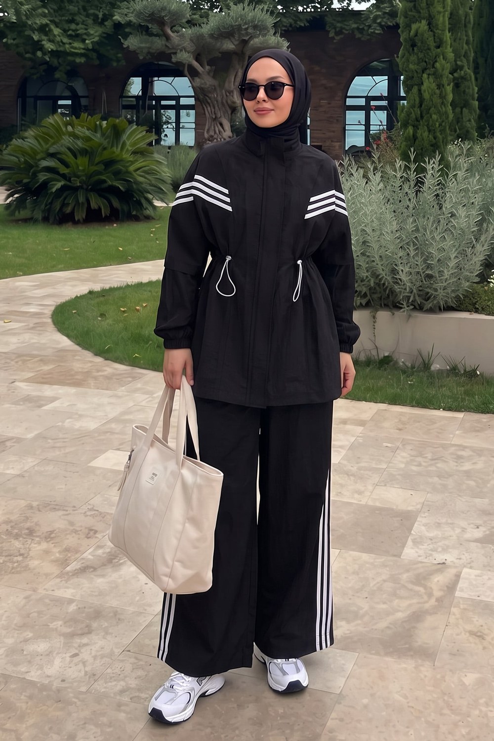 Şeritli Spor Takım 1717 - Siyah